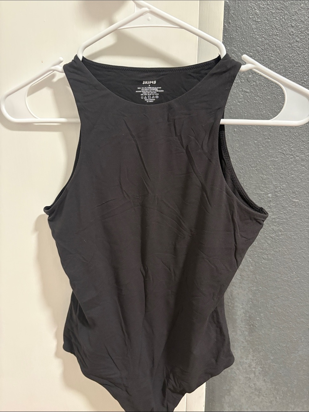 SKIMS Black High-Neck Bodysuit